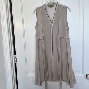 AllSaints 100% Silk Jayda Zipper Dress